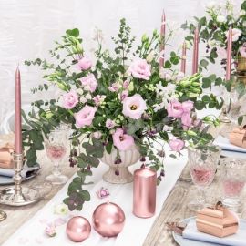 Bougies Cylindriques X6 Rose Gold Modern Confetti