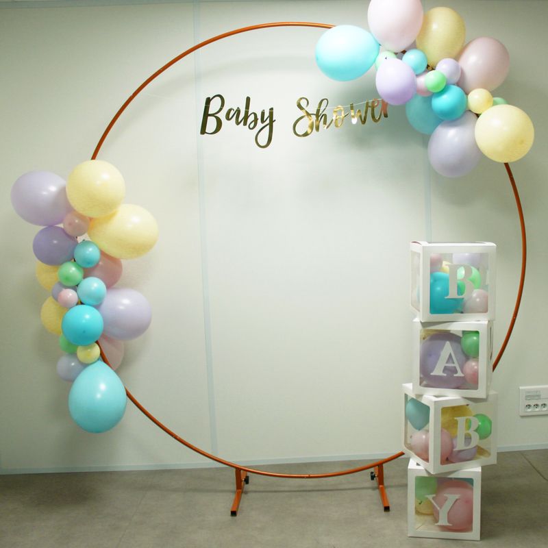 QUUREN Lot de 4 boîtes à ballons transparentes pour fête prénatale