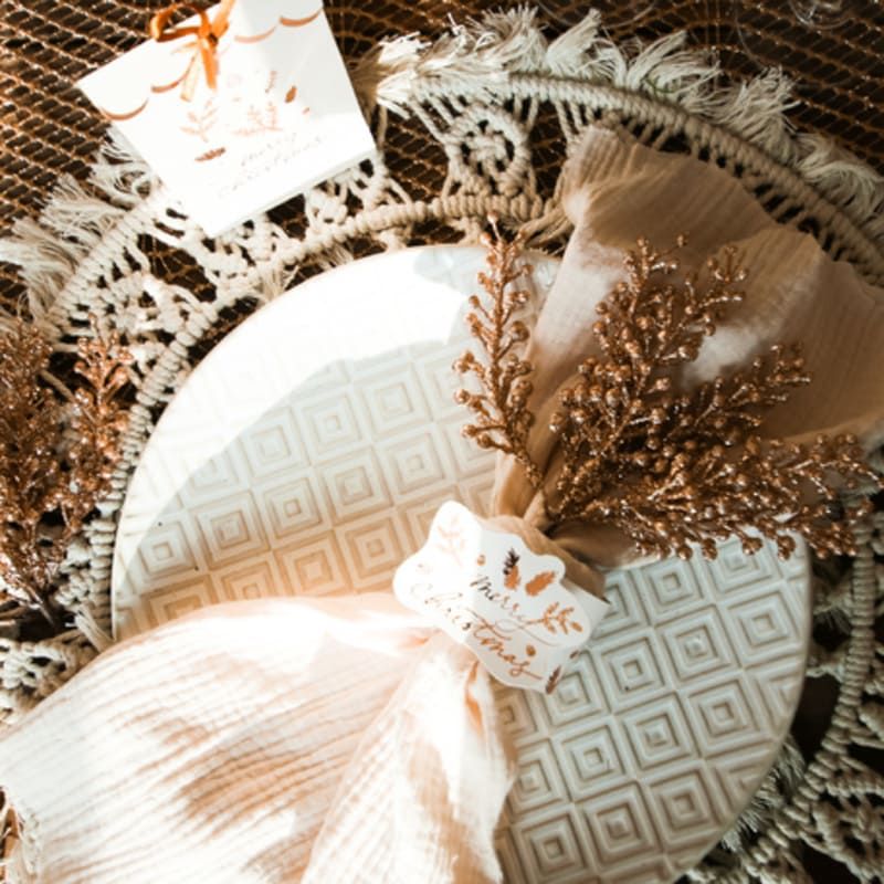 Chemin de table sequins rose Gold – Wedding Planner Rennes