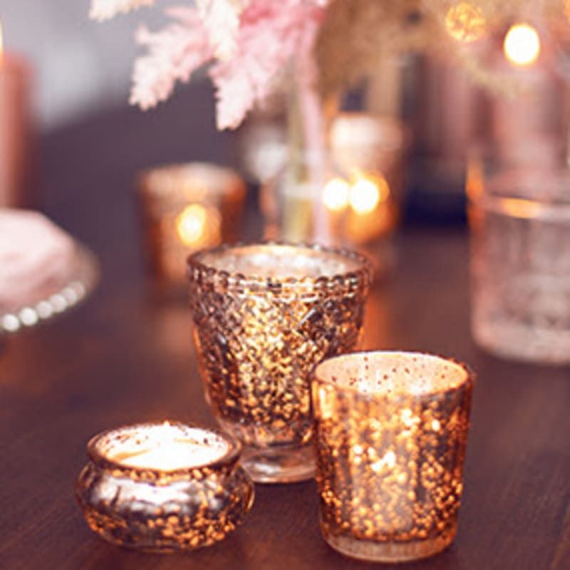 Bougies pour photophore - Ensemble à table