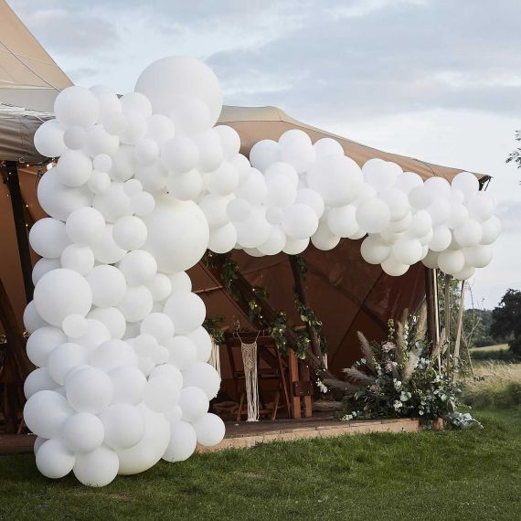 Arche de ballons en kit - Blanc - MODERN CONFETTI