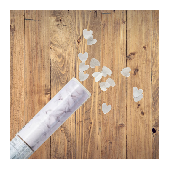 Canon à confettis blancs pour mariage - Jour de Fête - Boutique Jour de fête