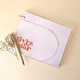 Livre d'or mariage minimaliste plexiglas - Curve