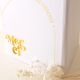 Urne mariage minimaliste blanche et or - Curve