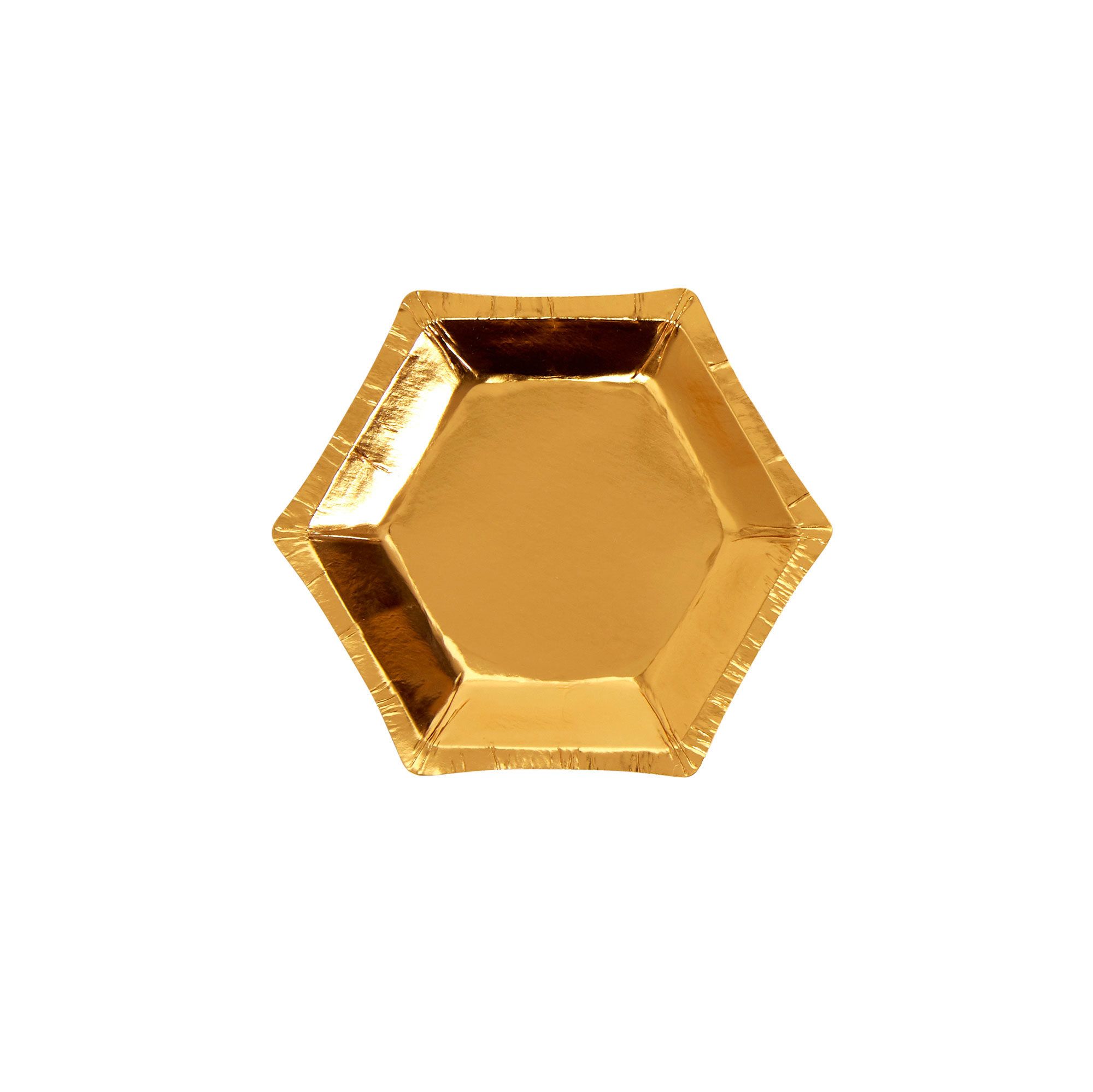 20 Petites assiettes en carton doré mat 18 cm : Deguise-toi, achat